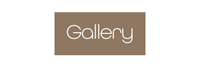 the gallery logo on a black background