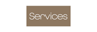 the services logo on a black background