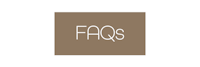 the faqs logo on a black background